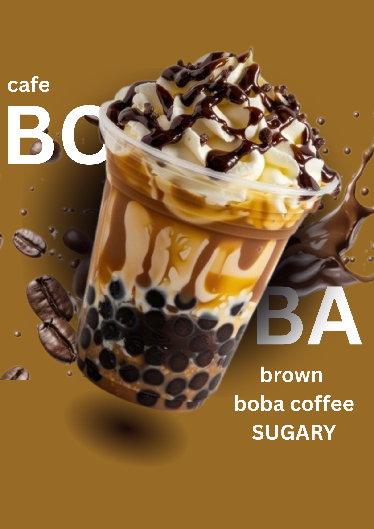 Brown Boba Coffee Product Design